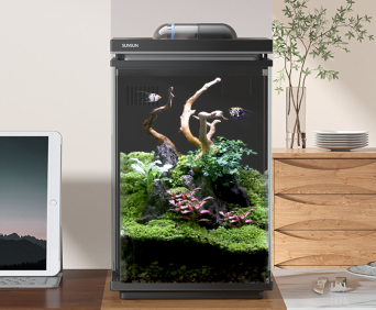 15 LITRE SMART SHRIMP -  BETA FISH DESKTOP AQUARIUM - WITH BUILT IN FISH FEEDER / LIGHT AND HIGH EFFICIENCY INTERNAL POWER  FILTER -MODEL TDJ20 A