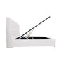 Classic Headboard with Gas lift bed base set - King - PU Leather White