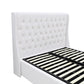 Classic Headboard with Gas lift bed base set - King - PU Leather White