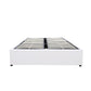 Gas Lift Storage Bed Base - Queen - PU Leather White