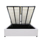 Gas Lift Storage Bed Base - Queen - PU Leather White