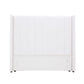 Winged High Modern Headboard - Queen - PU Leather White