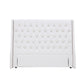 Classic Headboard with Wings - King- PU Leather White