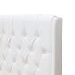 Classic Headboard with Wings - King- PU Leather White