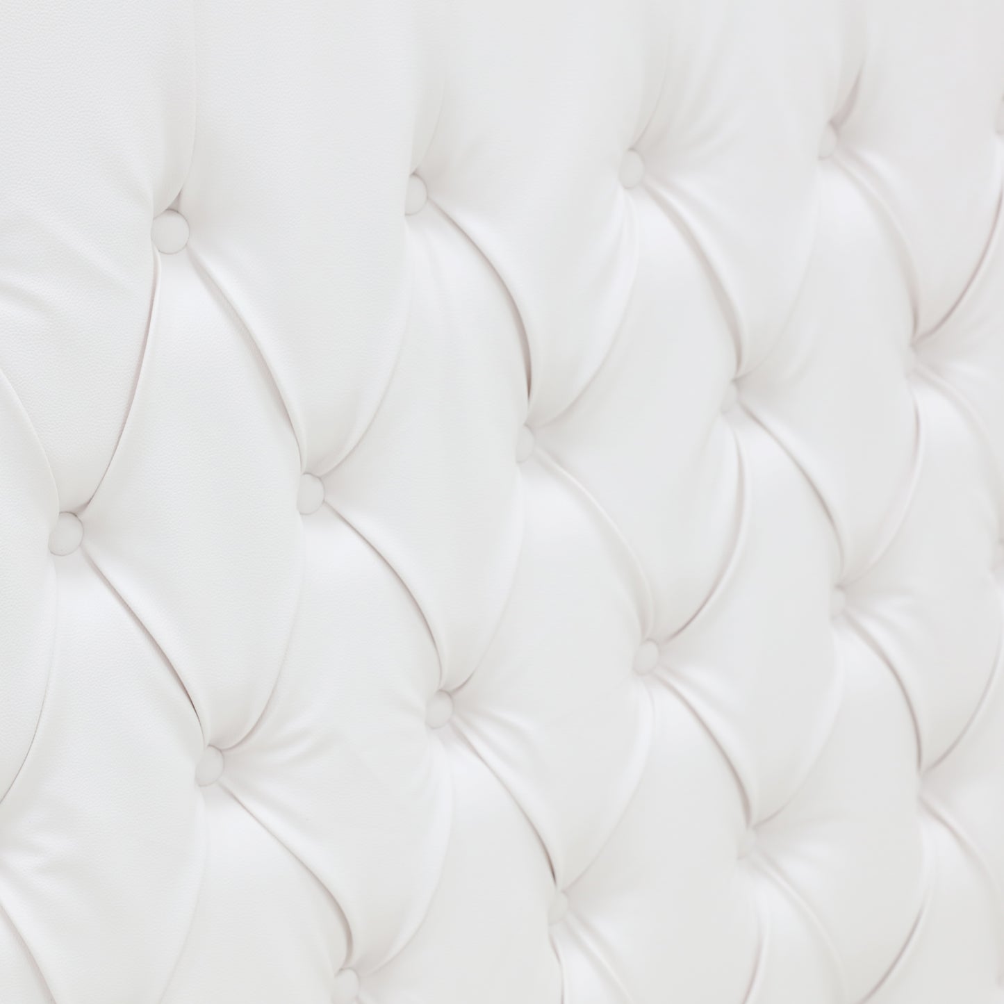 Classic Headboard with Wings - King- PU Leather White