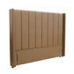 Winged High Modern Headboard - Queen - PU Leather Tan