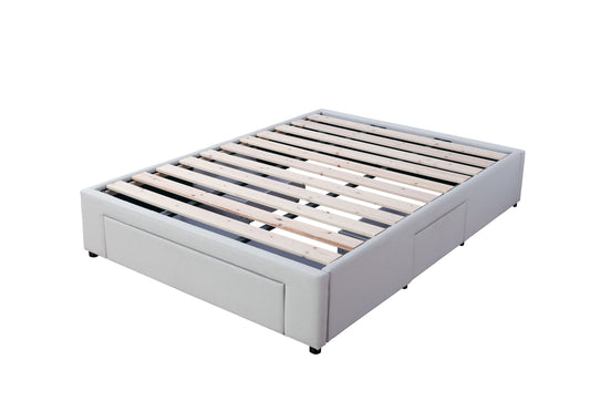 Bed Base - 3 drawers - Light Grey - King