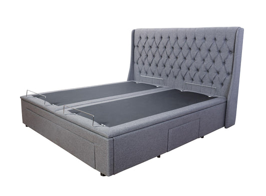 Split King Adjustable Bed Base and Classic Storage frame Combo