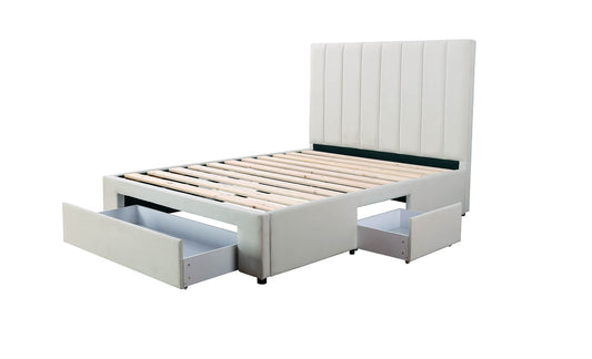 Modern Bed Frame - Double - beige