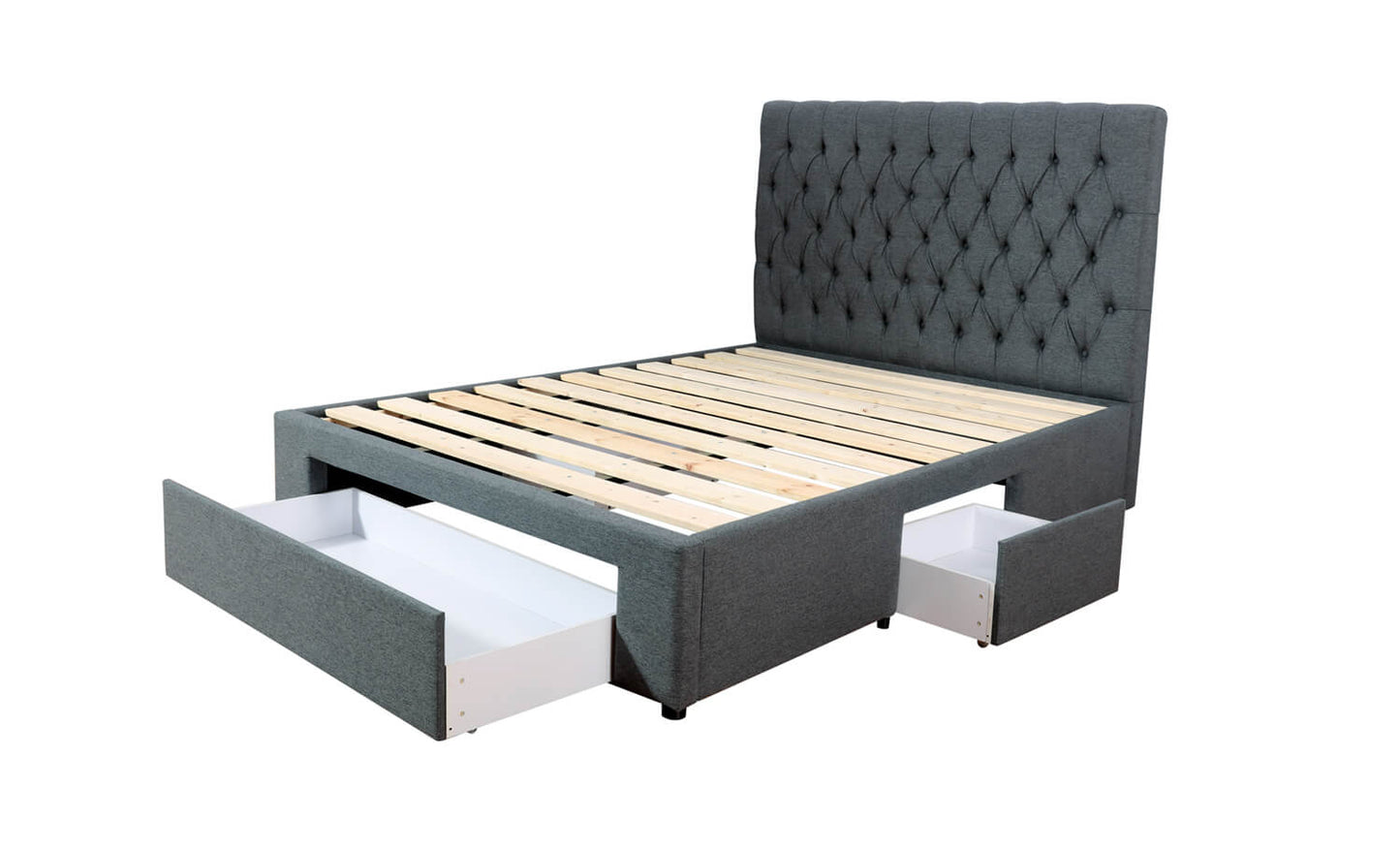 Classic Bed Frame - Queen- Charcoal