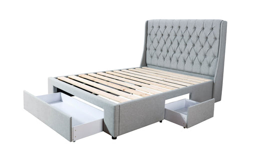 Classic Bed Frame - Queen - Light Grey