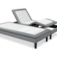 Charcoal split king electrical adjustable bed base with wireless remote control.