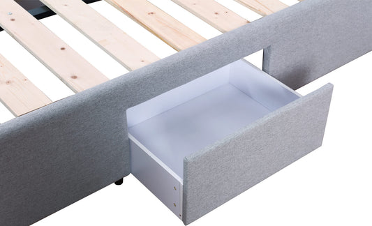 Modern Bed Frame - Double - light grey