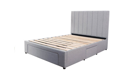 Modern Bed Frame - King -light grey