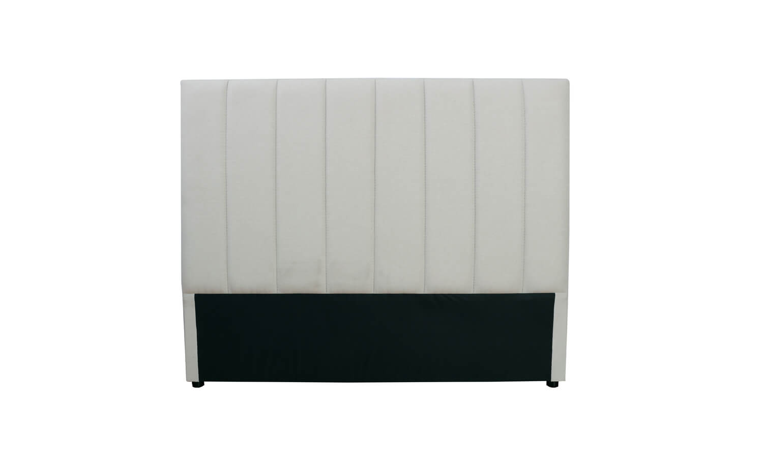 Modern king beige headboard with a high-quality padded and upholstered design.