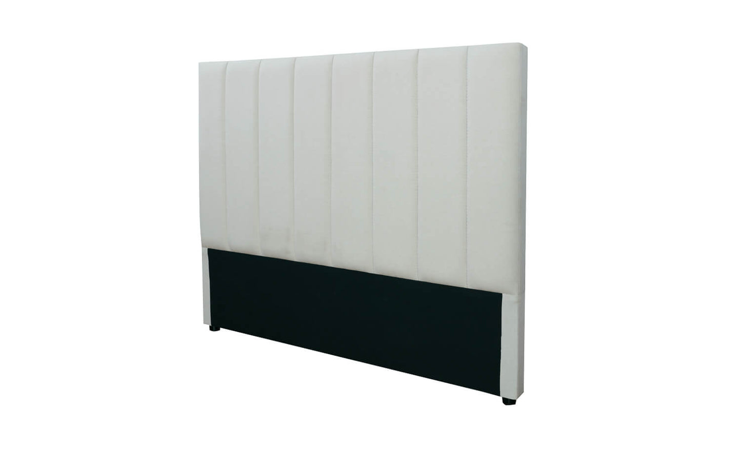 Modern king beige headboard with a high-quality padded and upholstered design.