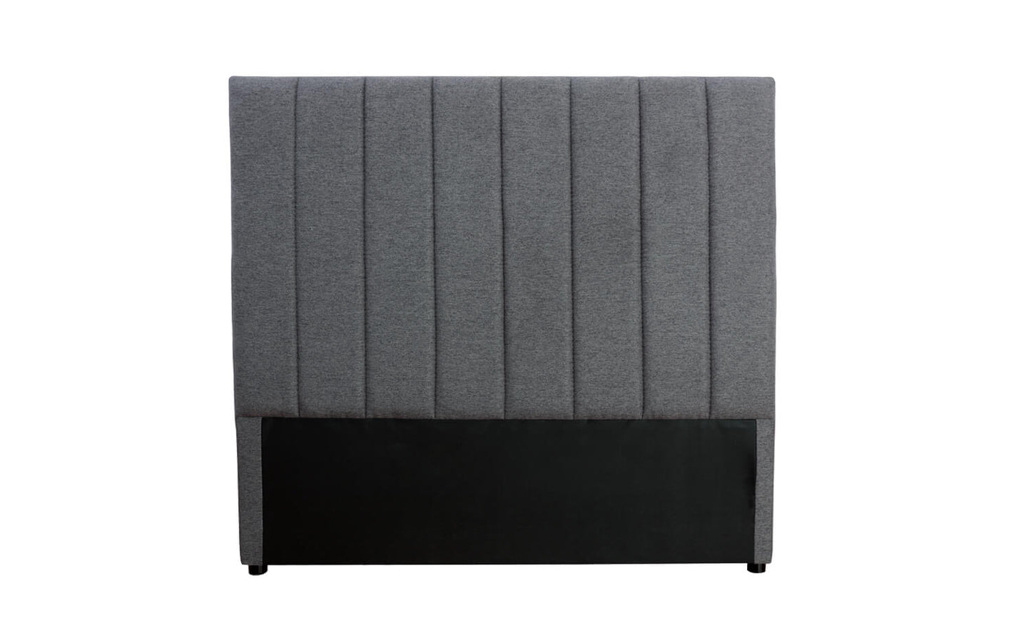 Modern double charcoal headboard with a high-quality padded and upholstered design.