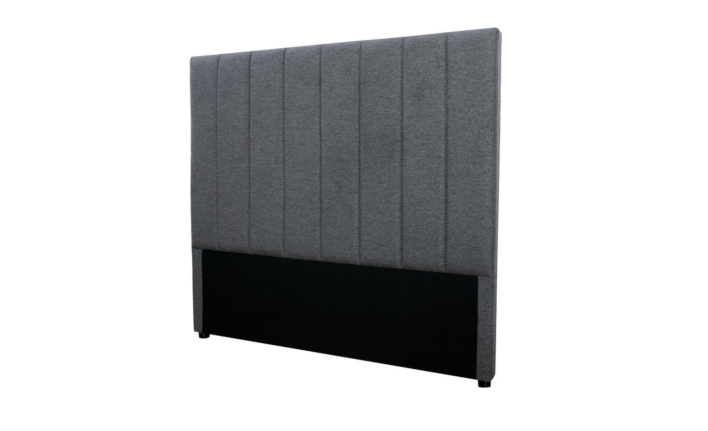 Modern double charcoal headboard with a high-quality padded and upholstered design.