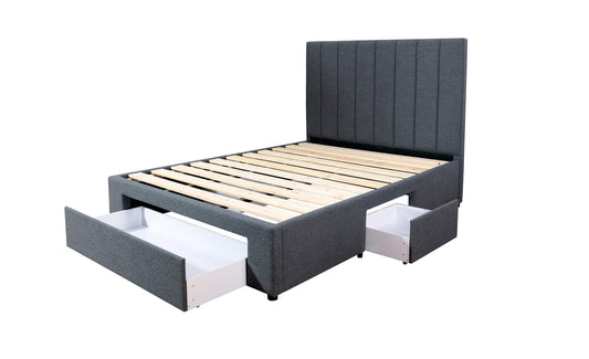 Modern Bed Frame - Double - charcoal